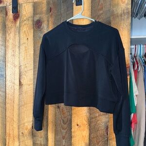 Black Women's Cropped Sweatshirt